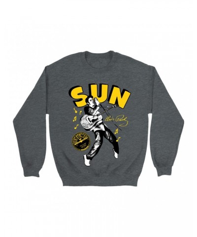 $17.13 Elvis Presley Sun Records Sweatshirt | That's All Right Iconic Dance Move Sun Records Sweatshirt Sweatshirts