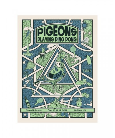 $12.00 Pigeons Playing Ping Pong 2019 Buffalo Poster Decor